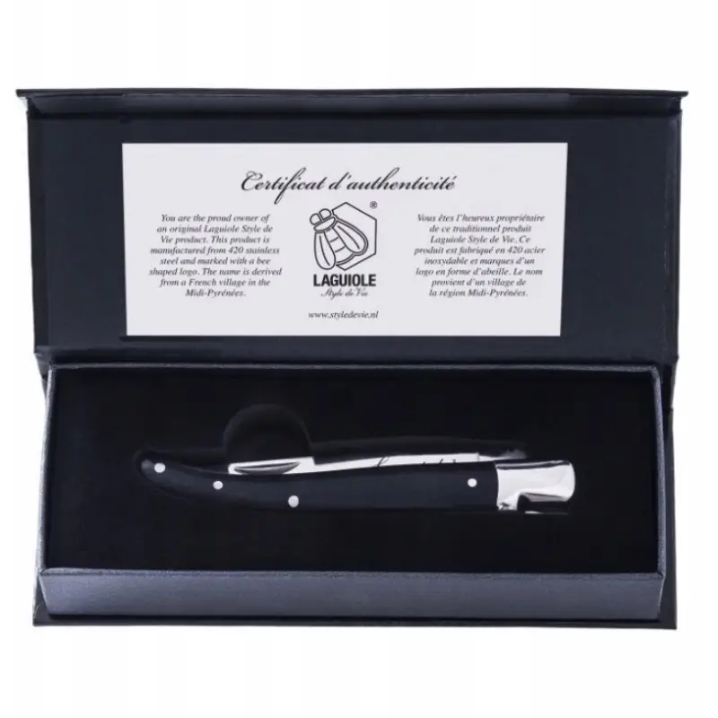 Kapesní nůž Laguiole Style de Vie – Luxury Line Black (9 cm)